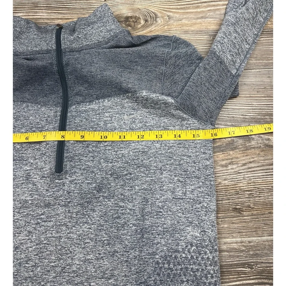 Nike Running 1/4 Zip‎ Warm Up Track Jacket Women's Small Grey Thumb Holes